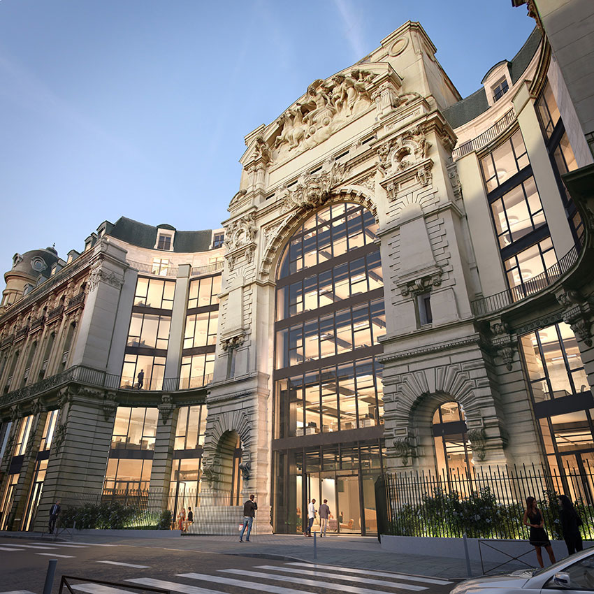 L’entrée monumentale des anciens Grands Magasins Dufayel sera conservée (©L’Autre Image)