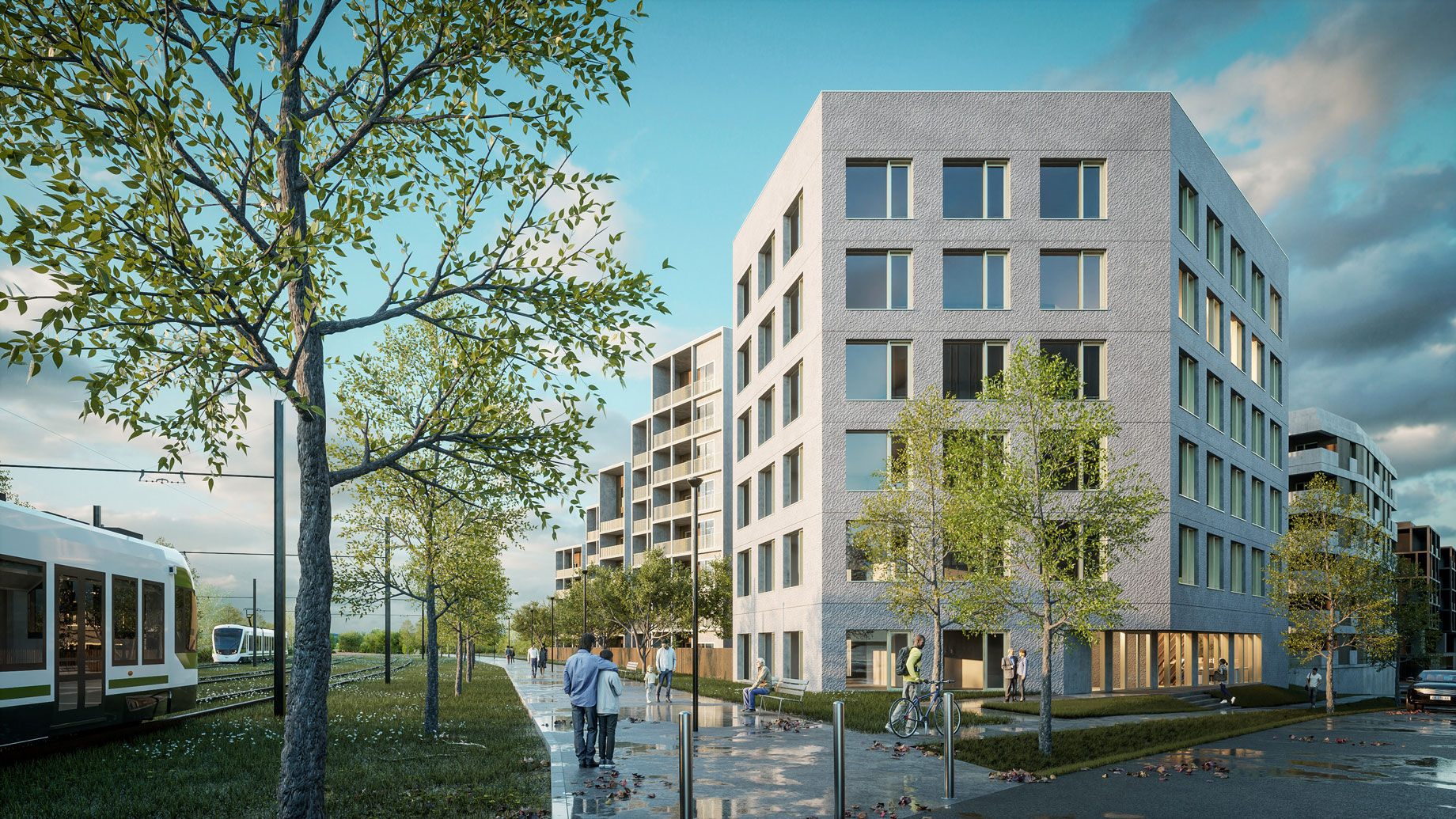 3D d'architecte du projet Ecloz à Nantes Copyright : Forma6